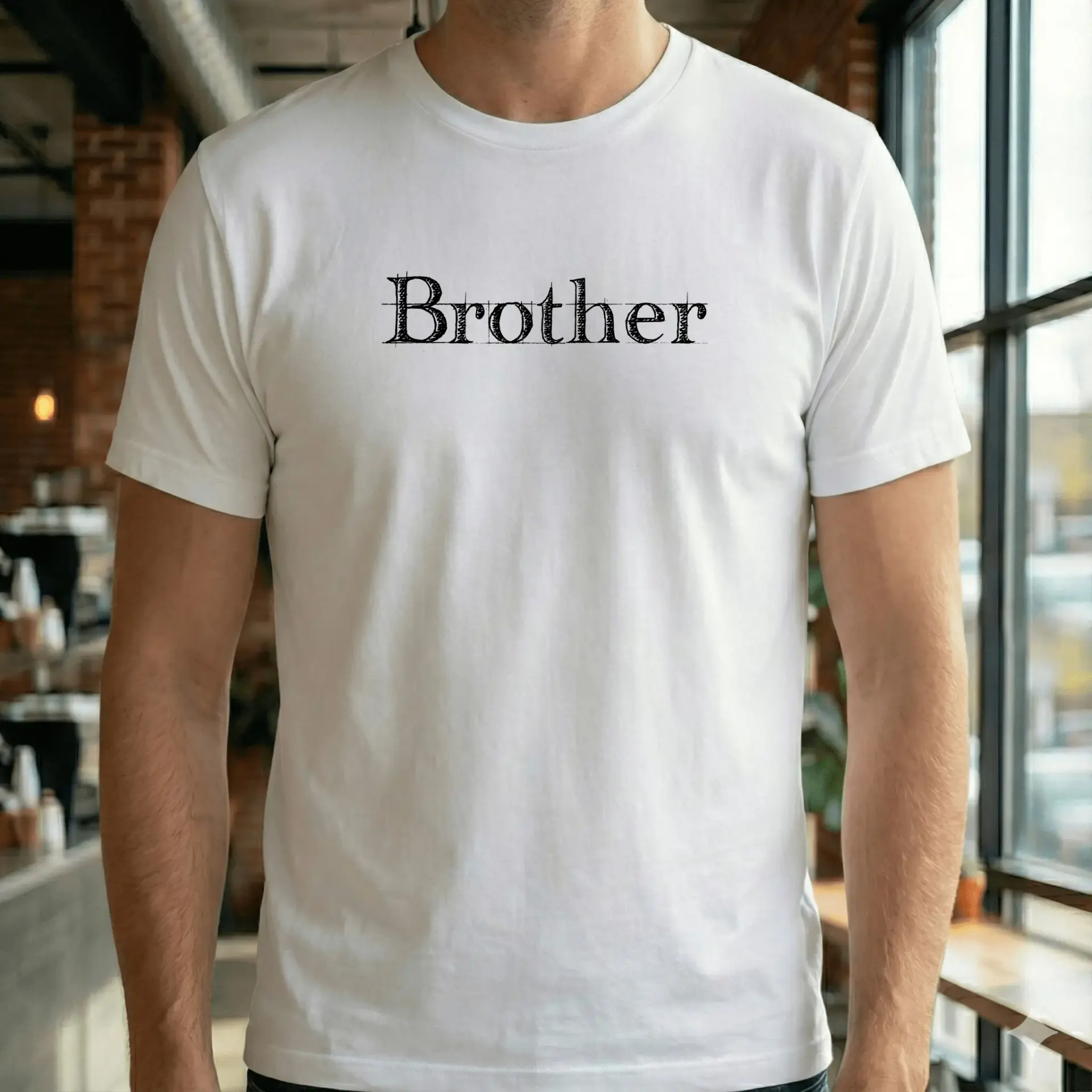 Another example of a minimalist funny brother shirt