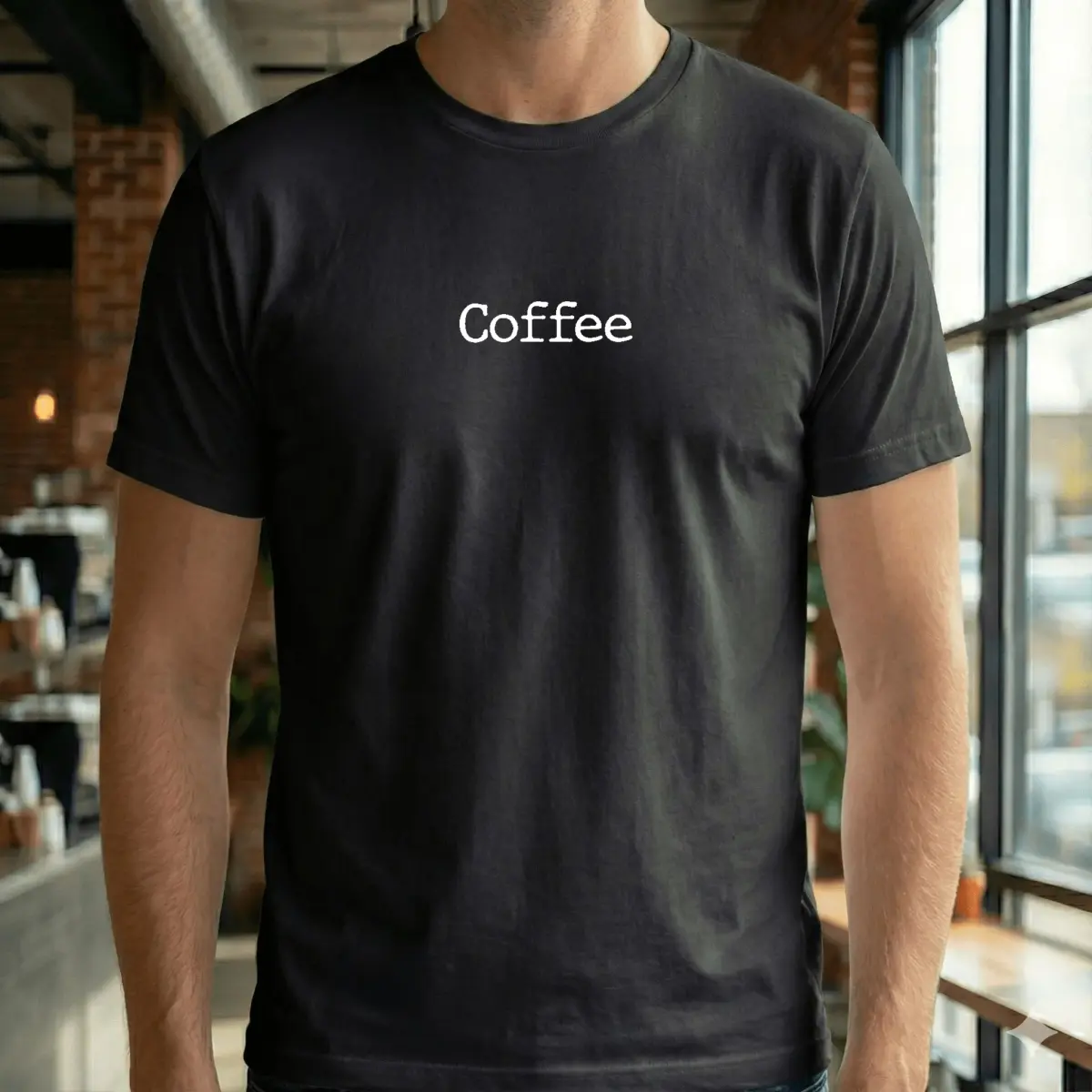 Minimalist typography t-shirt for remote workers